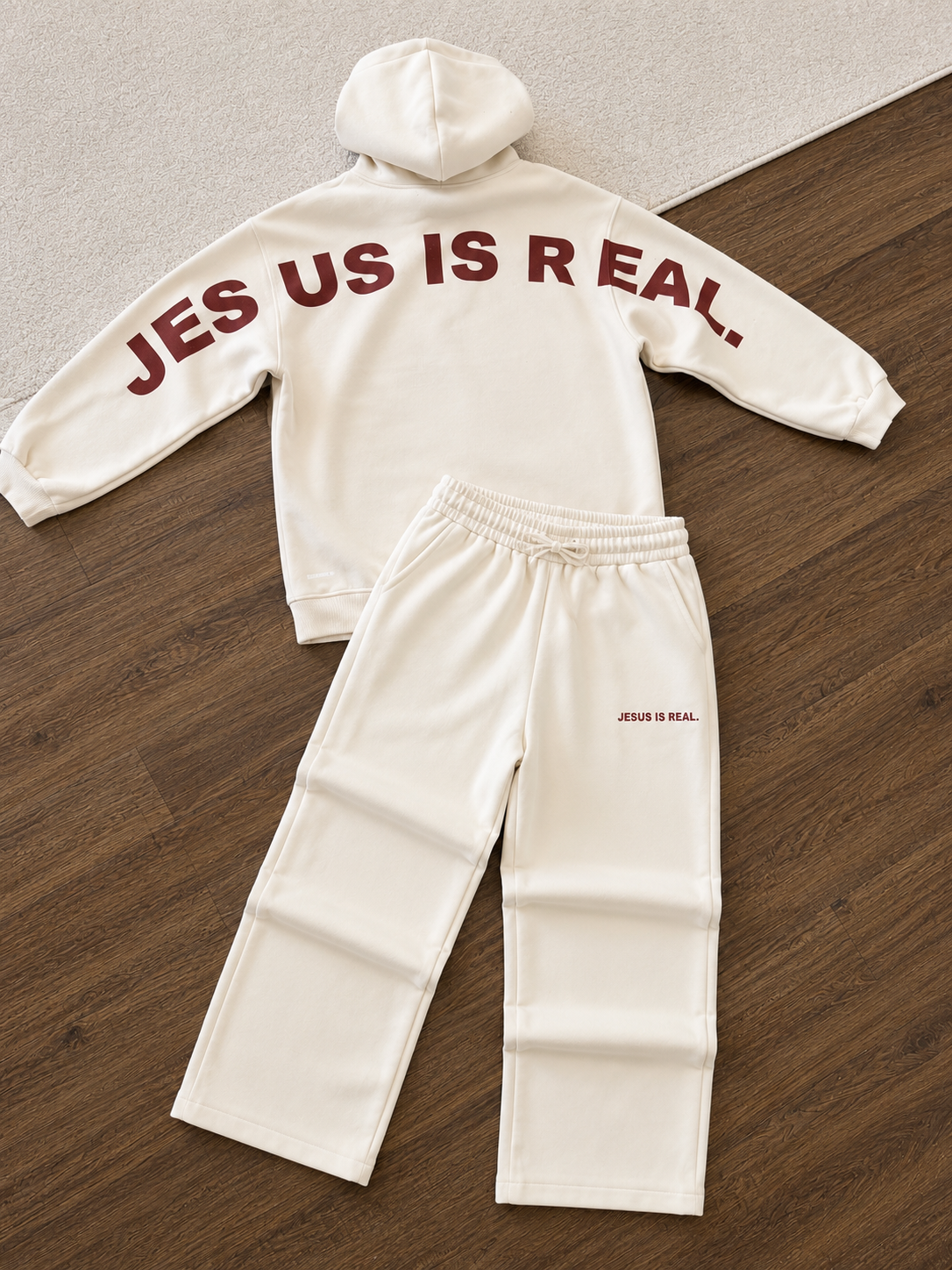 JESUS IS REAL Sweatsuit (Cream)
