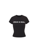 JESUS IS REAL Black Baby Tee