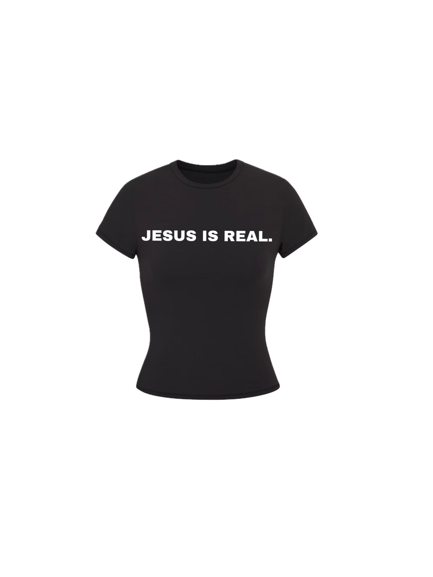 JESUS IS REAL Black Baby Tee