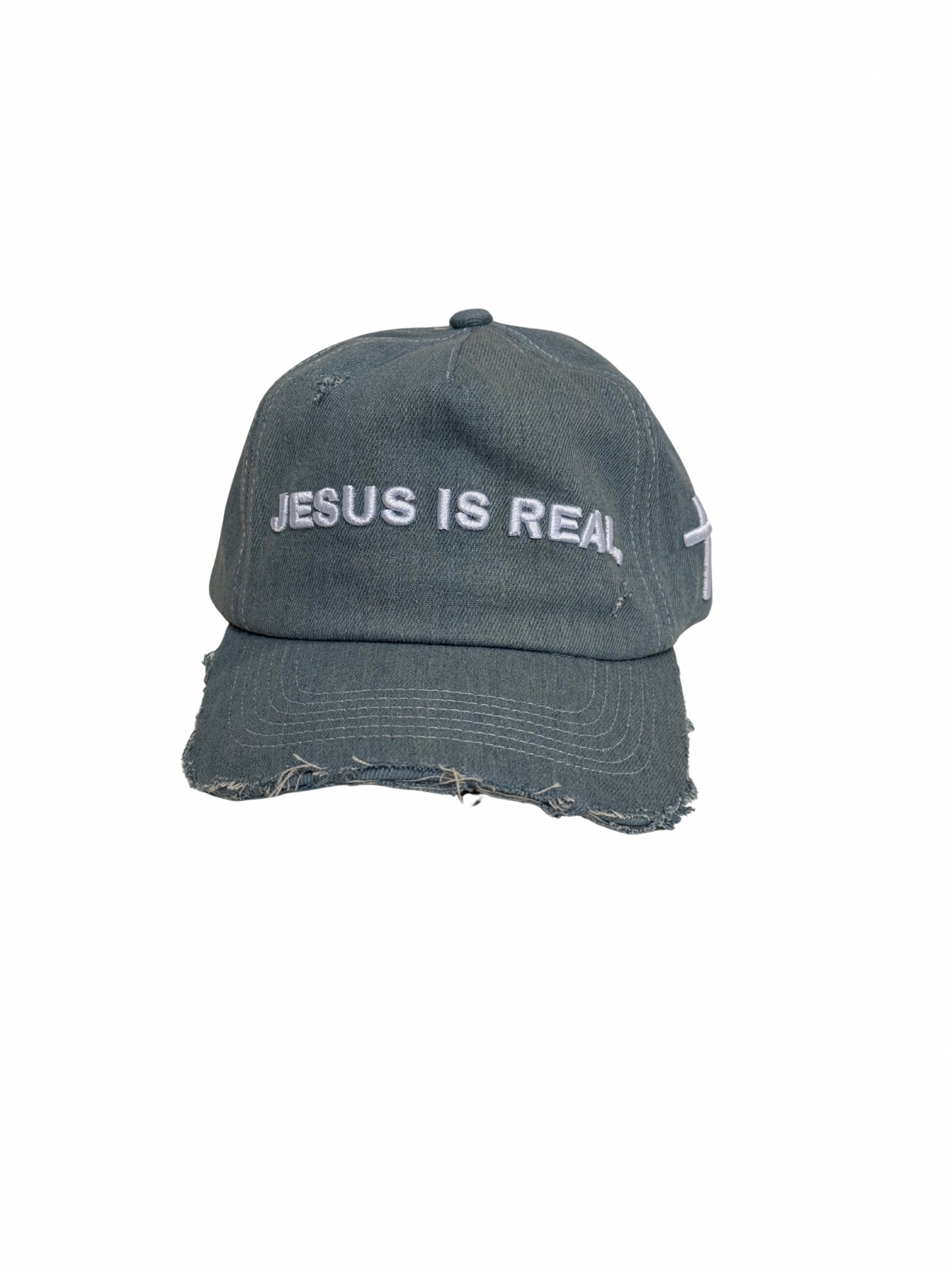 JESUS IS REAL Denim Baseball Cap
