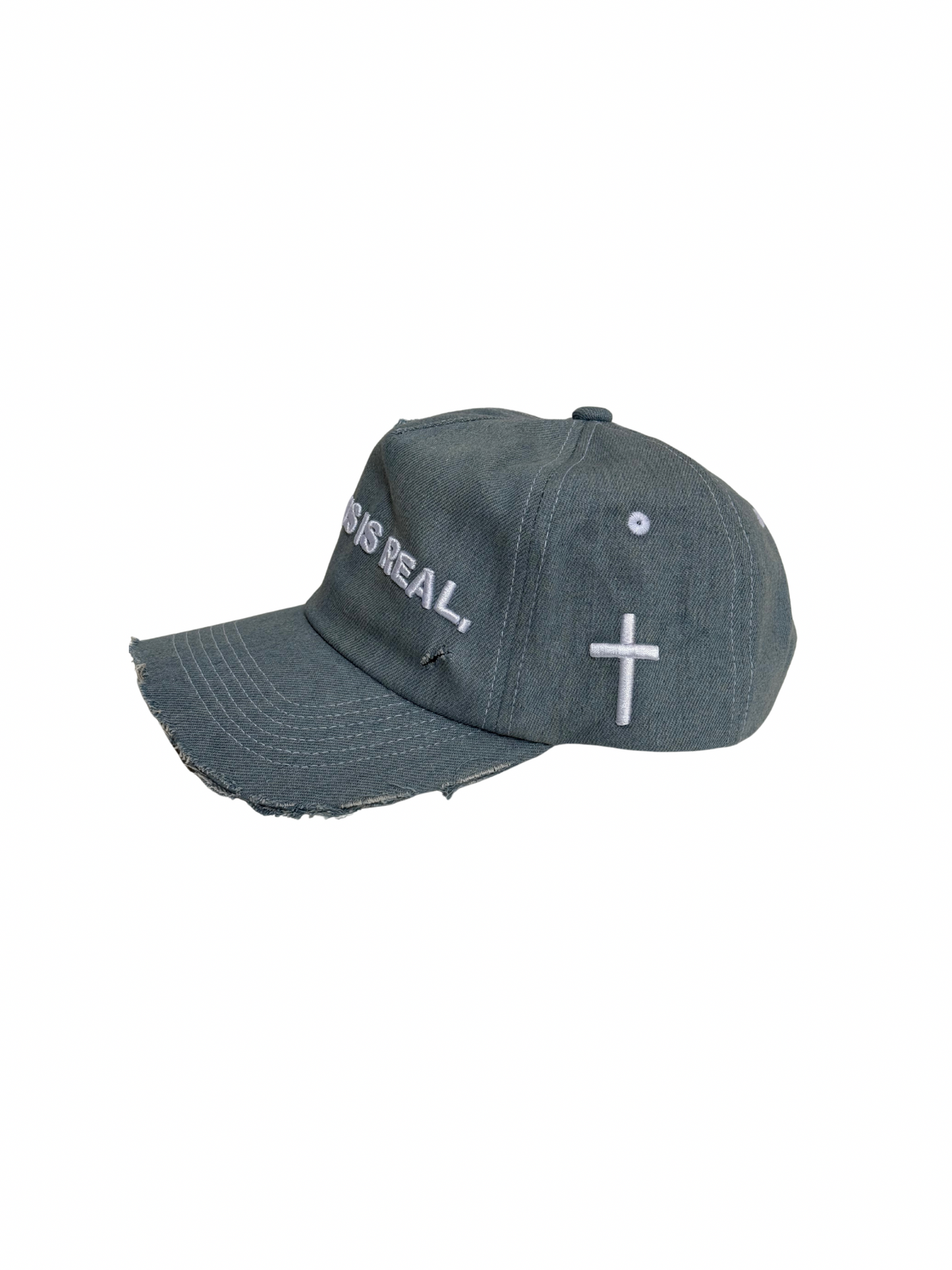 JESUS IS REAL Denim Baseball Cap
