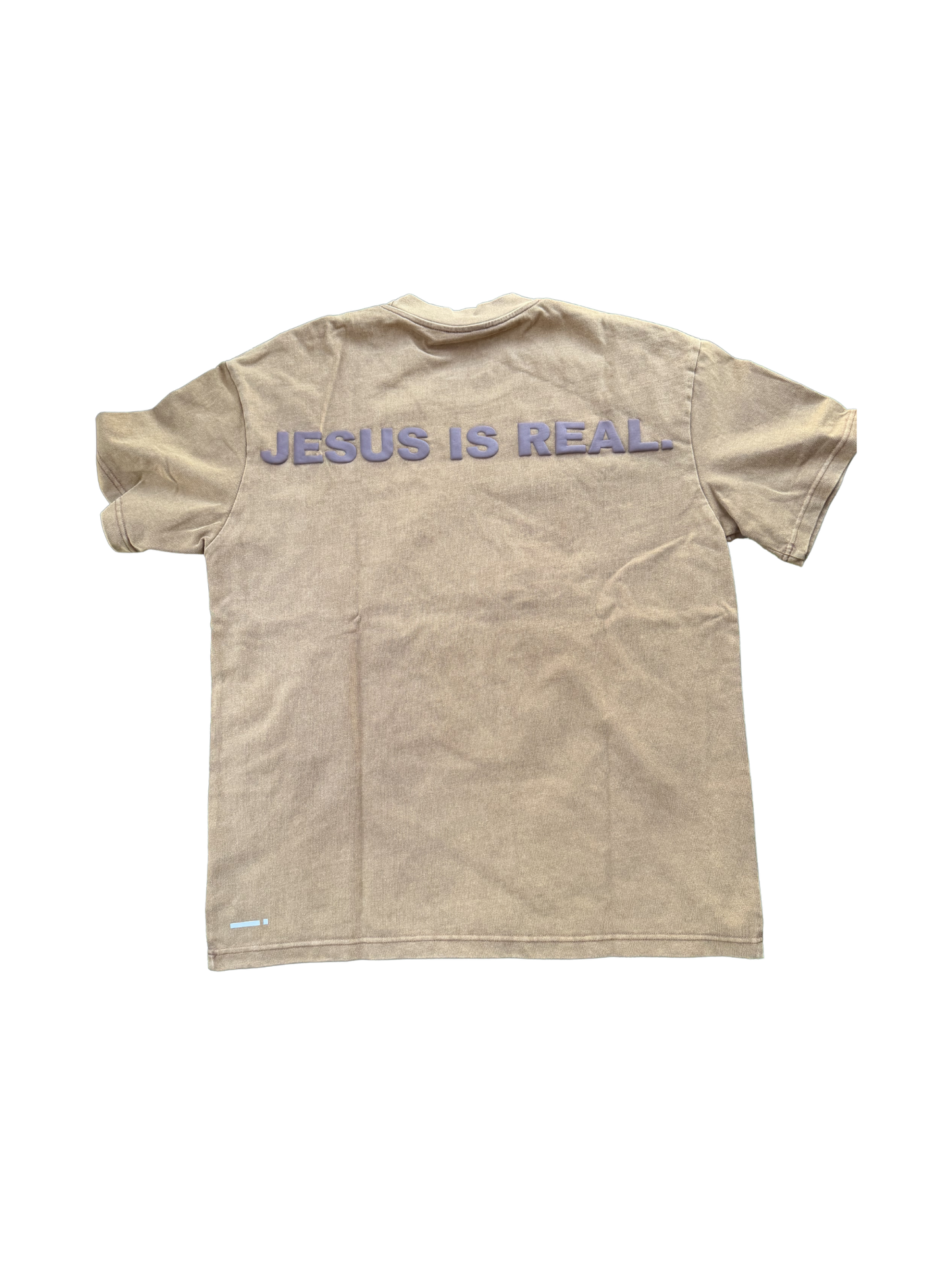 Brown Acid Wash “JESUS IS REAL” Box Tee