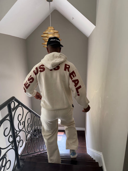 JESUS IS REAL Sweatsuit (Cream)