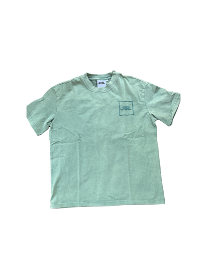 Green Acid Wash “JESUS IS REAL” Box Tee