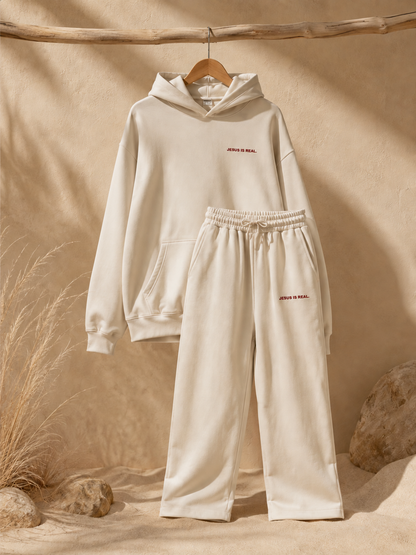 JESUS IS REAL Sweatsuit (Cream)