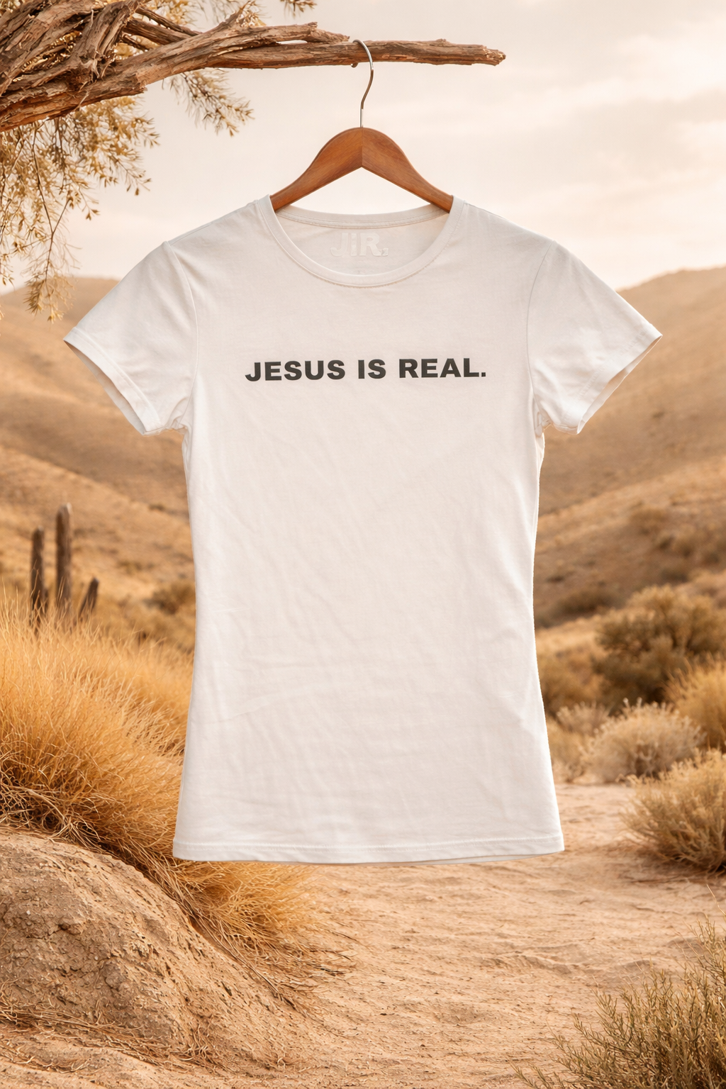 JESUS IS REAL Grey Baby Tee