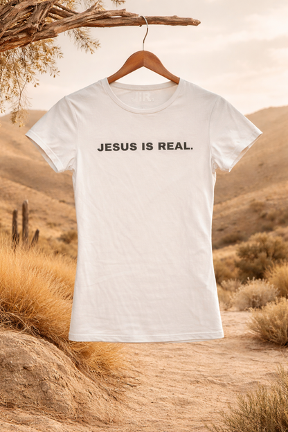 JESUS IS REAL Grey Baby Tee
