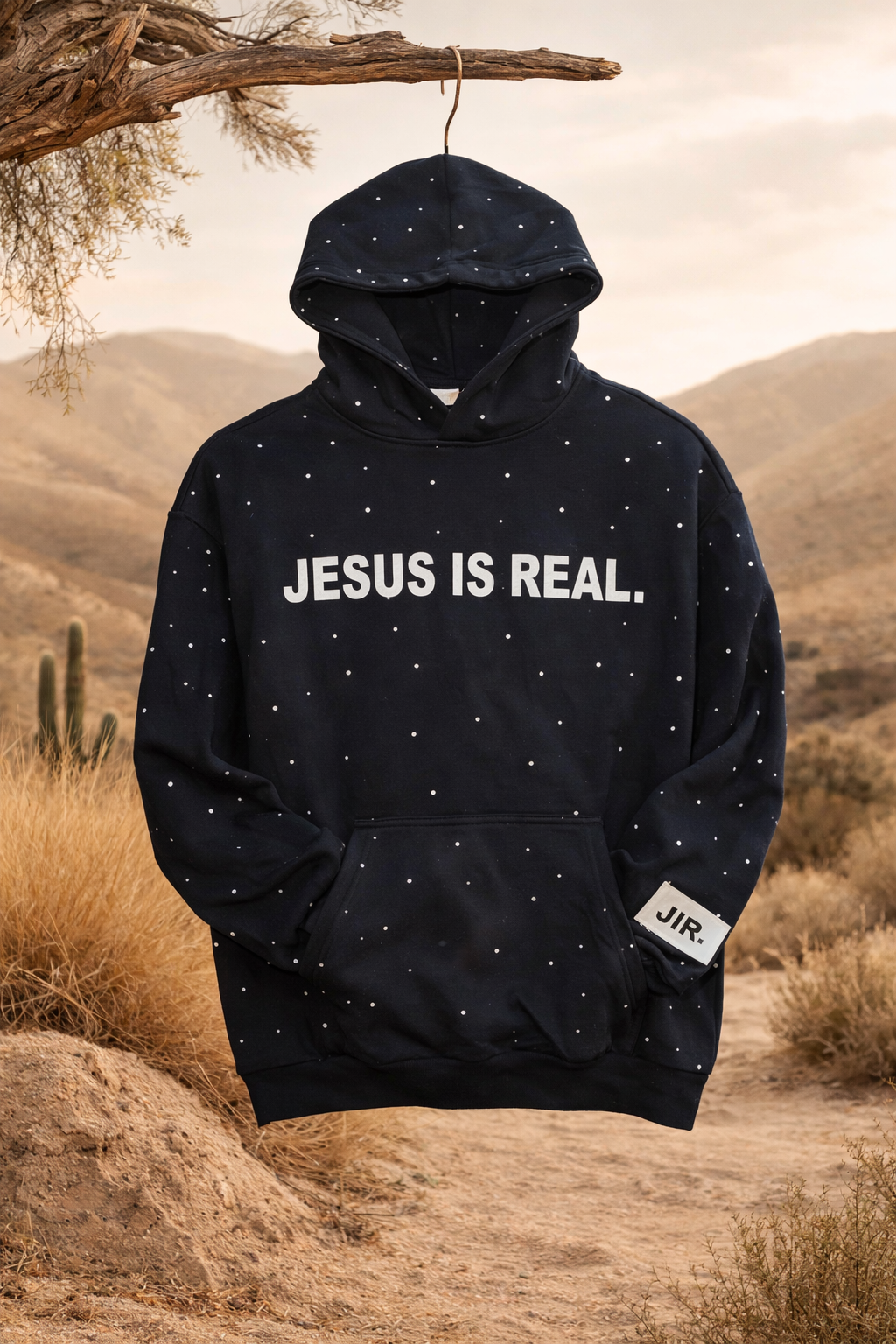 JESUS IS REAL Rhinestoned Hoodie