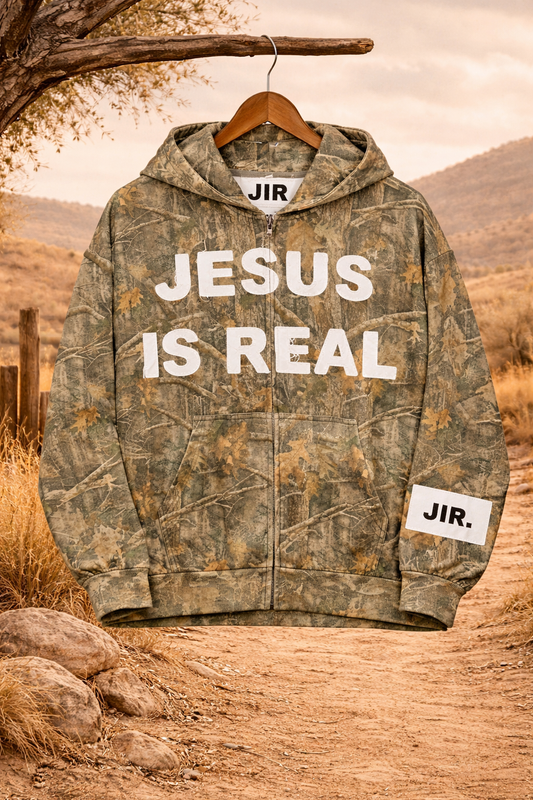 JESUS IS REAL Zip Up Hoodie