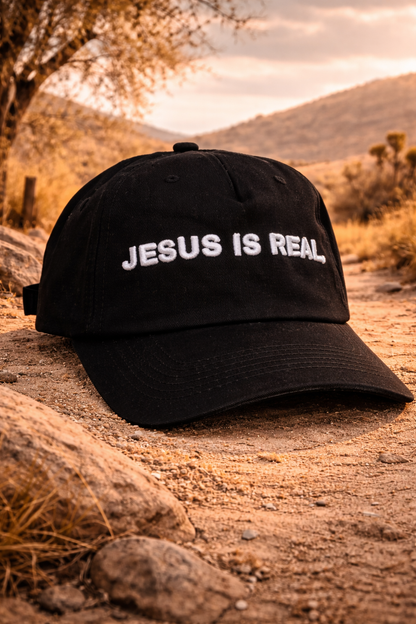 JESUS IS REAL Black Baseball Cap