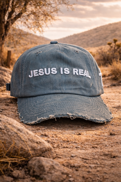 JESUS IS REAL Denim Baseball Cap