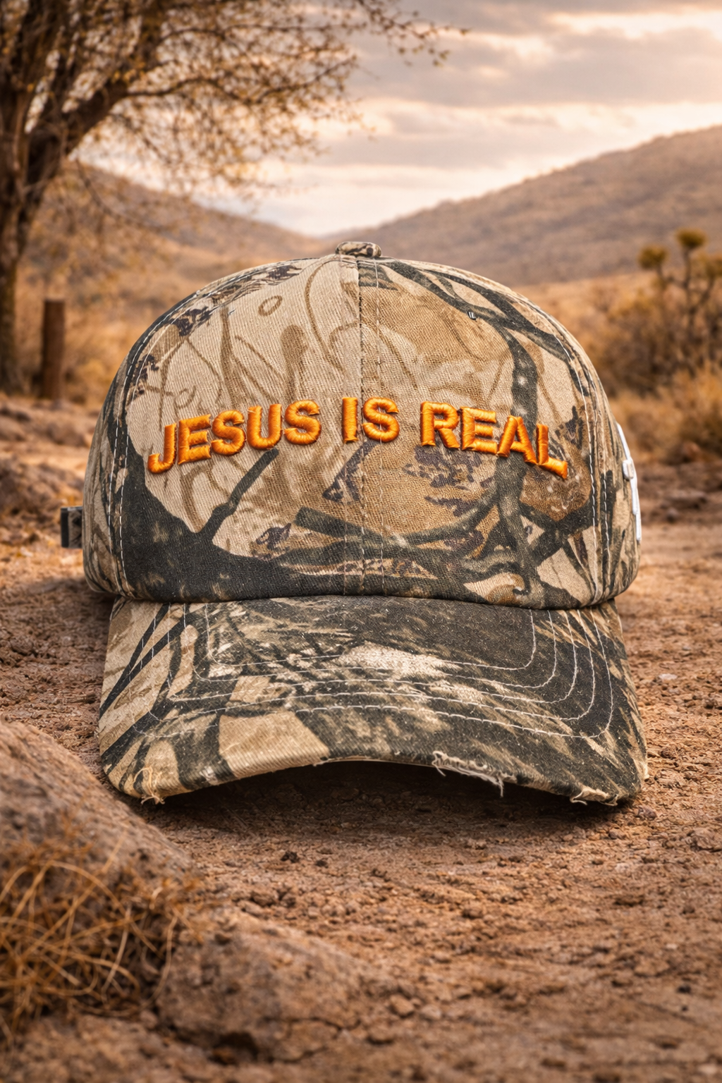 JESUS IS REAL Camo Baseball Cap