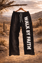 WALK BY FAITH, NOT BY SIGHT Sweatpants (Black)