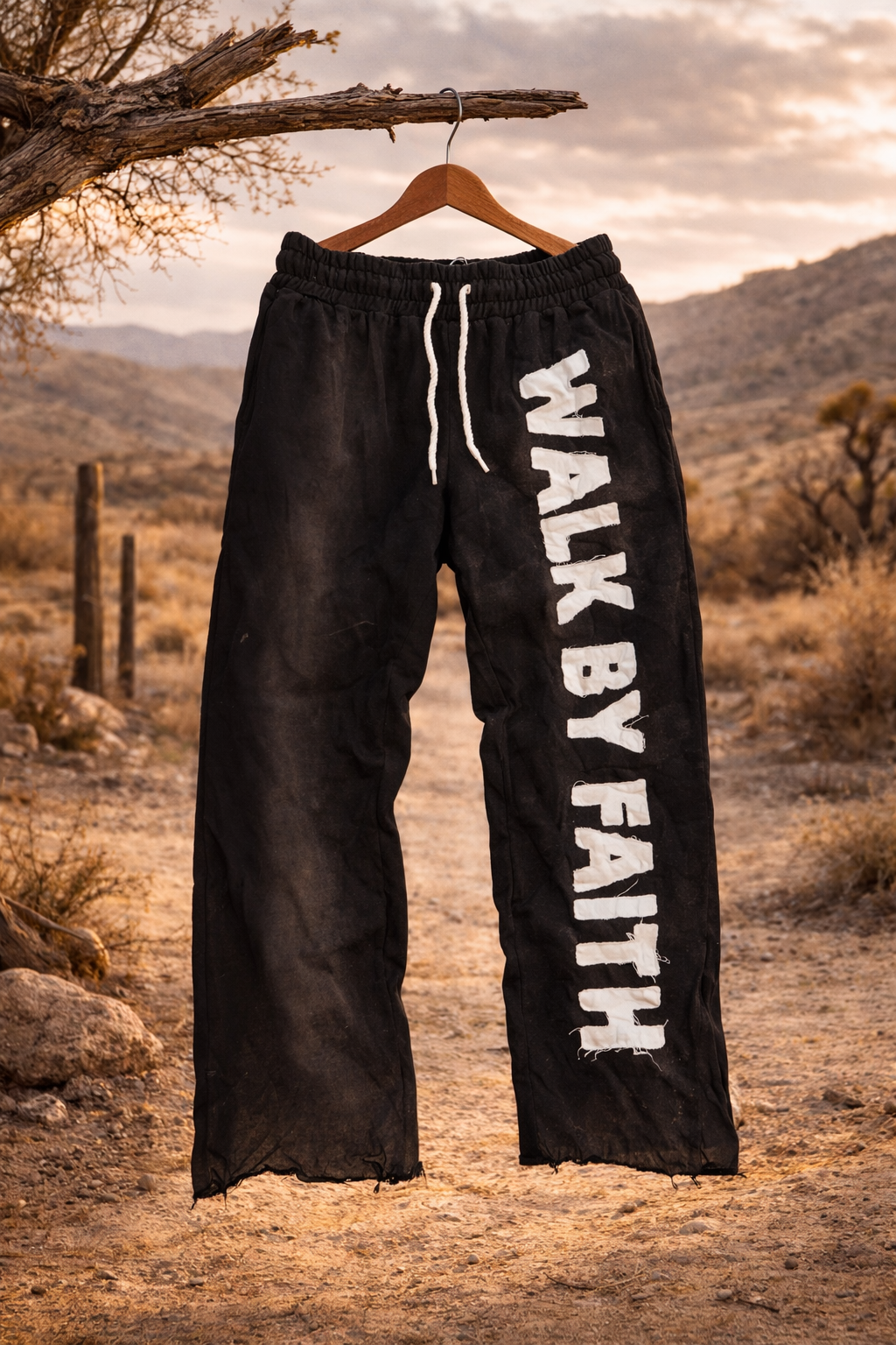 WALK BY FAITH, NOT BY SIGHT Sweatpants (Black)