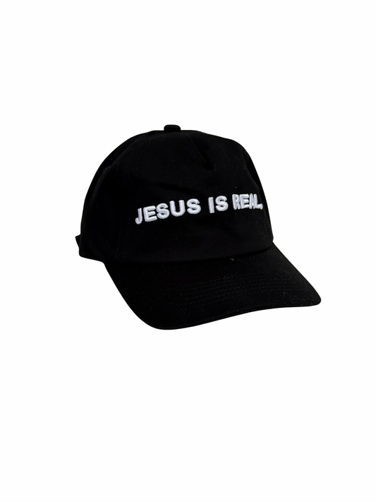 JESUS IS REAL Black Baseball Cap