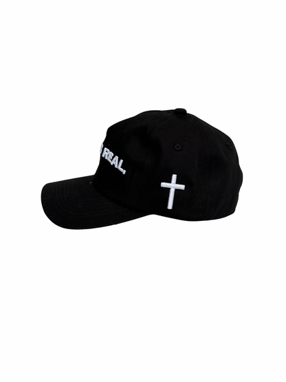 JESUS IS REAL Black Baseball Cap