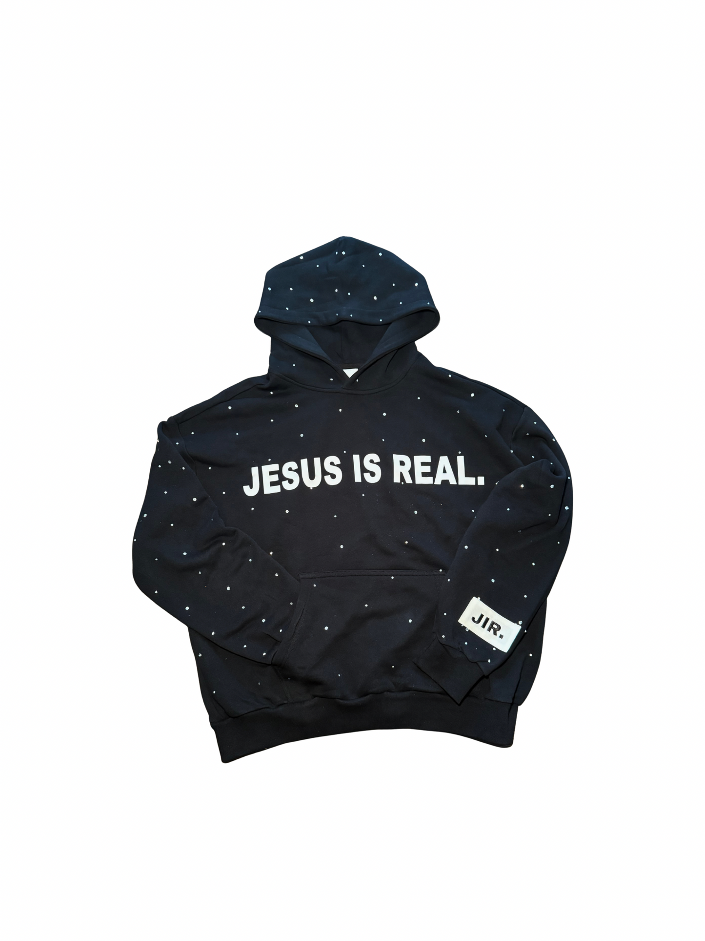 JESUS IS REAL Rhinestoned Hoodie