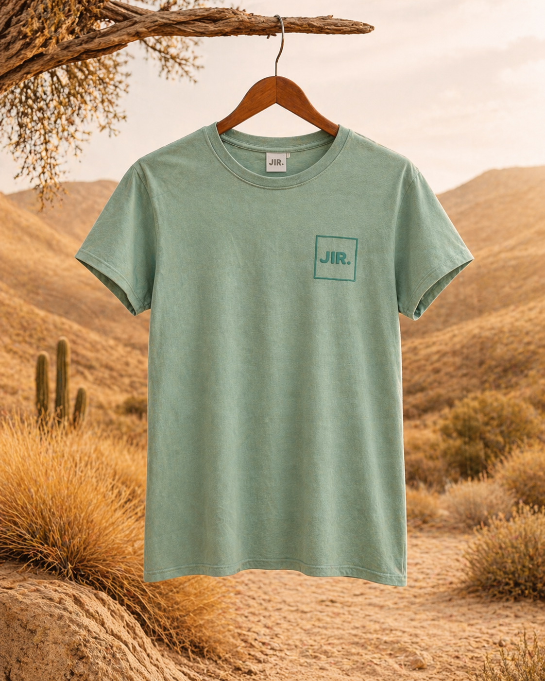 Green Acid Wash “JESUS IS REAL” Box Tee